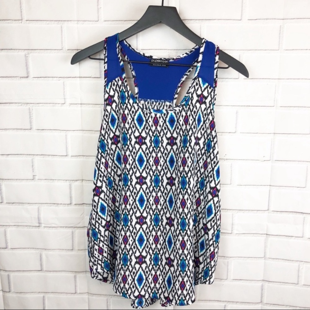 Papermoon Stitch Fix | racerback geo print tank